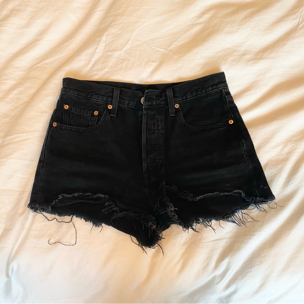 Levi's Black Denim Jean Shorts